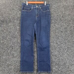 Levis 314 Shaping Straight Jeans Womens 30 Dark Wash Blue Denim Mid Rise